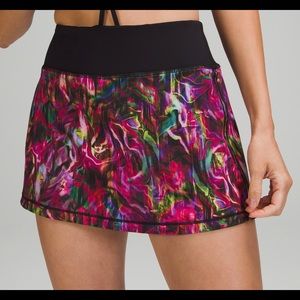 Lululemon PACE RIVAL SKIRT Mid-Rise 2 Hyper Flow Pink/Black